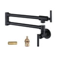thumbnail image 1 of Wowow Pot Filler Faucet Matte Black Wall Mount Brass Pot Filler Folding Kitchen Faucets Over Stove, 1 of 7