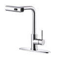thumbnail image 1 of Wowow Pull Down Waterfall Kitchen Faucet with 3-Mode Sprayer in Polished Chrome for Kitchen Sink, 1 of 7
