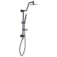 thumbnail image 1 of Wowow Single Handle 1 Spray Patterns Wall Mounted Shower Faucet with Hand Shower 1.8 GPM in Black, 1 of 7