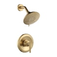 thumbnail image 1 of Wowow Single Handle 5-Spray Shower Faucet 1.8 GPM with Pressure Balance in Gold, 1 of 8
