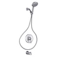 thumbnail image 1 of Wowow Single Handle 7-Spray Tub and Shower Faucet 1.8 GPM with Pressure Balance Shower Valve in Brushed Nickel Valve Included, 1 of 7