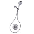 thumbnail image 1 of Wowow Single Handle 7 -Spray Wall Mount Shower Faucet 1.8 GPM with Adjustable Head in Brushed Nickel (Valve Included), 1 of 8
