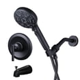 thumbnail image 1 of Wowow Single-Handle 8-Spray Shower Faucet 1.8 GPM with Adjustable Head and Tub Spout in Oil Rubbed Bronze (Valve Included), 1 of 7