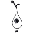 thumbnail image 1 of Wowow Single Handle 8-Spray Tub and Shower Faucet 1.8 GPM in Matte Black Valve Included, 1 of 6