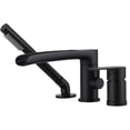 thumbnail image 1 of Wowow Single-Handle Deck-Mount Roman Tub Faucet with Hand Shower in Matte Black, 1 of 1