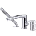 thumbnail image 1 of Wowow Single-Handle Deck-Mount Roman Tub Faucet with Hand Shower in Polished Chrome, 1 of 1