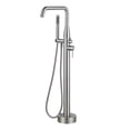 thumbnail image 1 of Wowow Single Handle Freestanding Tub Faucet with Hand Shower in Brushed Nickel, 1 of 4