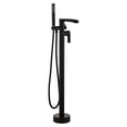 thumbnail image 1 of Wowow Single Handle Freestanding Tub Faucet with Hand Shower in Matte Black, 1 of 7