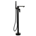 thumbnail image 1 of Wowow Single Handle Freestanding Tub Faucet with Hand Shower in Matte Black, 1 of 4