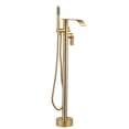 thumbnail image 1 of Wowow Single-Handle Freestanding Tub Faucet with Handshower and Waterfall Spout in Gold, 1 of 8
