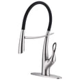 thumbnail image 1 of Wowow Single-Handle Magnetic Pull-Out Sprayer Kitchen Faucet in Brushed Nickel, 1 of 8