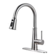 thumbnail image 1 of Wowow Brushed Nickel Single-Handle Pull-Down Sprayer Kitchen Faucet Stainless Steel with ‎Deck Mount, 1 of 7