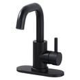 thumbnail image 1 of Wowow Single Handle Stainless Steel Bar Faucet with Supply Lines and Deckplate in Matte Black, 1 of 9