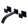 thumbnail image 1 of Wowow Solid Brass Double Handle Wall Mounted Waterfall Bathroom Faucet in Oil Rubbed Bronze, 1 of 6