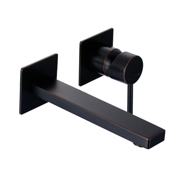 Wowow Solid Brass Single Handle Wall Mounted Bathroom Faucet with Rough-In Valve