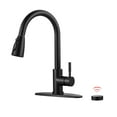 thumbnail image 1 of Wowow Touchless Single-Handle Pull Down Sprayer Kitchen Faucet, Mobile Motion Sensor Kitchen Sink Faucet in Matte Black, 1 of 5