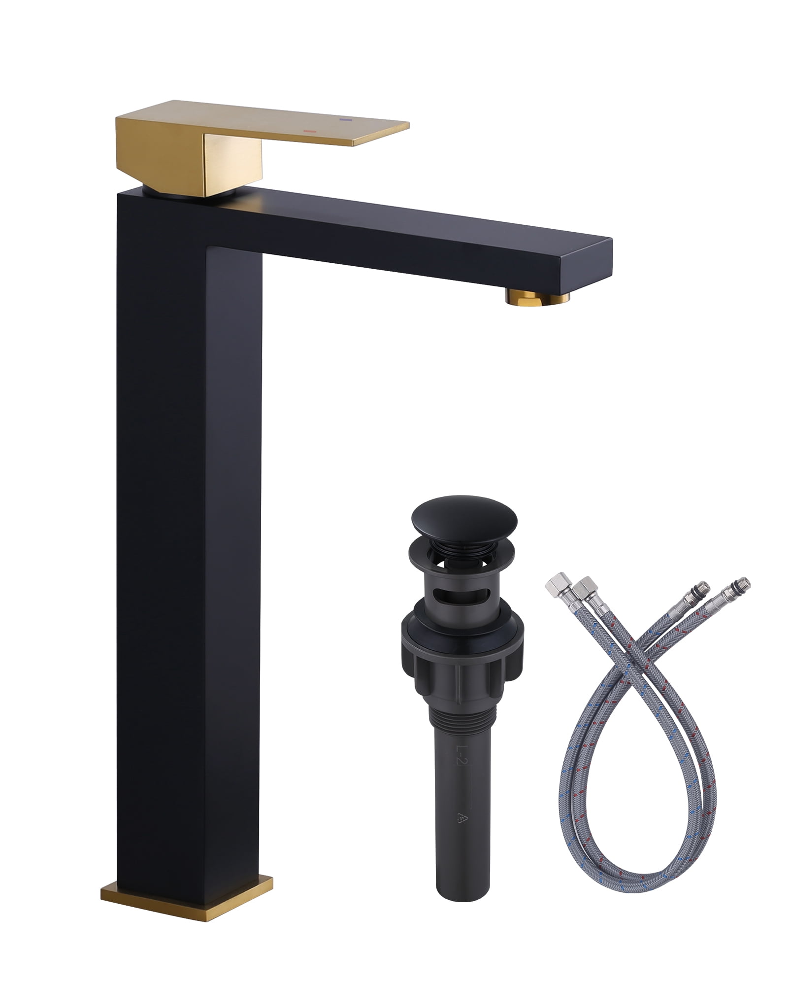 Waterfall Bathroom Faucet Glass Single Handle Solid Brass Basin