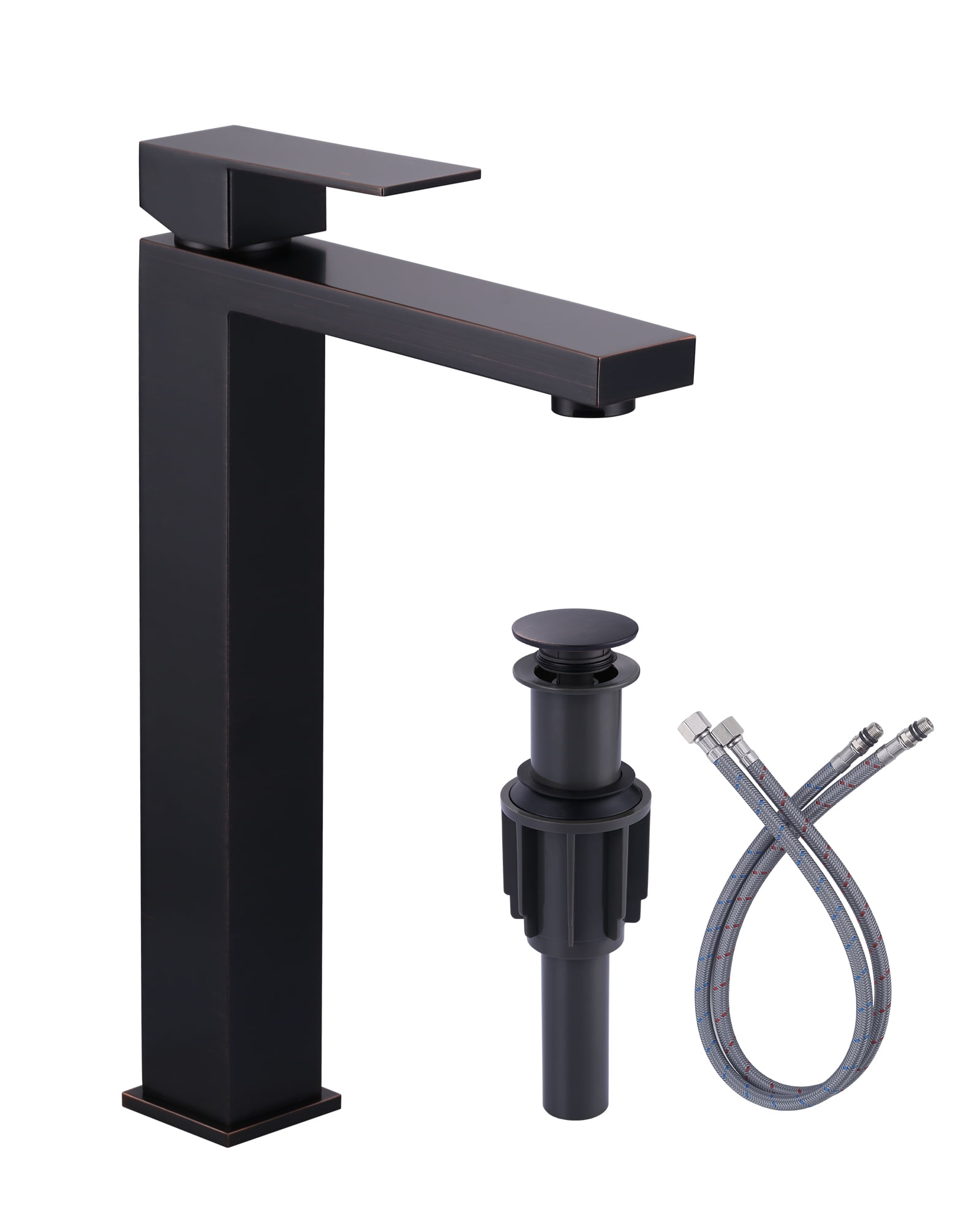 Wowow Vessel Sink Faucet Oil Rubbed Bronze, Single Handle Tall Bathroom ...