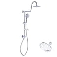 thumbnail image 1 of Wowow Wall Bar Shower Kit 1-Spray, 8 in. Round Rain Shower Head with Hand Shower in Polished Chrome (Valve Not Included), 1 of 8