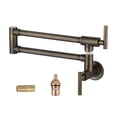 thumbnail image 1 of Wowow Wall Mounted Pot Filler with Double Joint Swing Arms in Antique Bronze, 1 of 5
