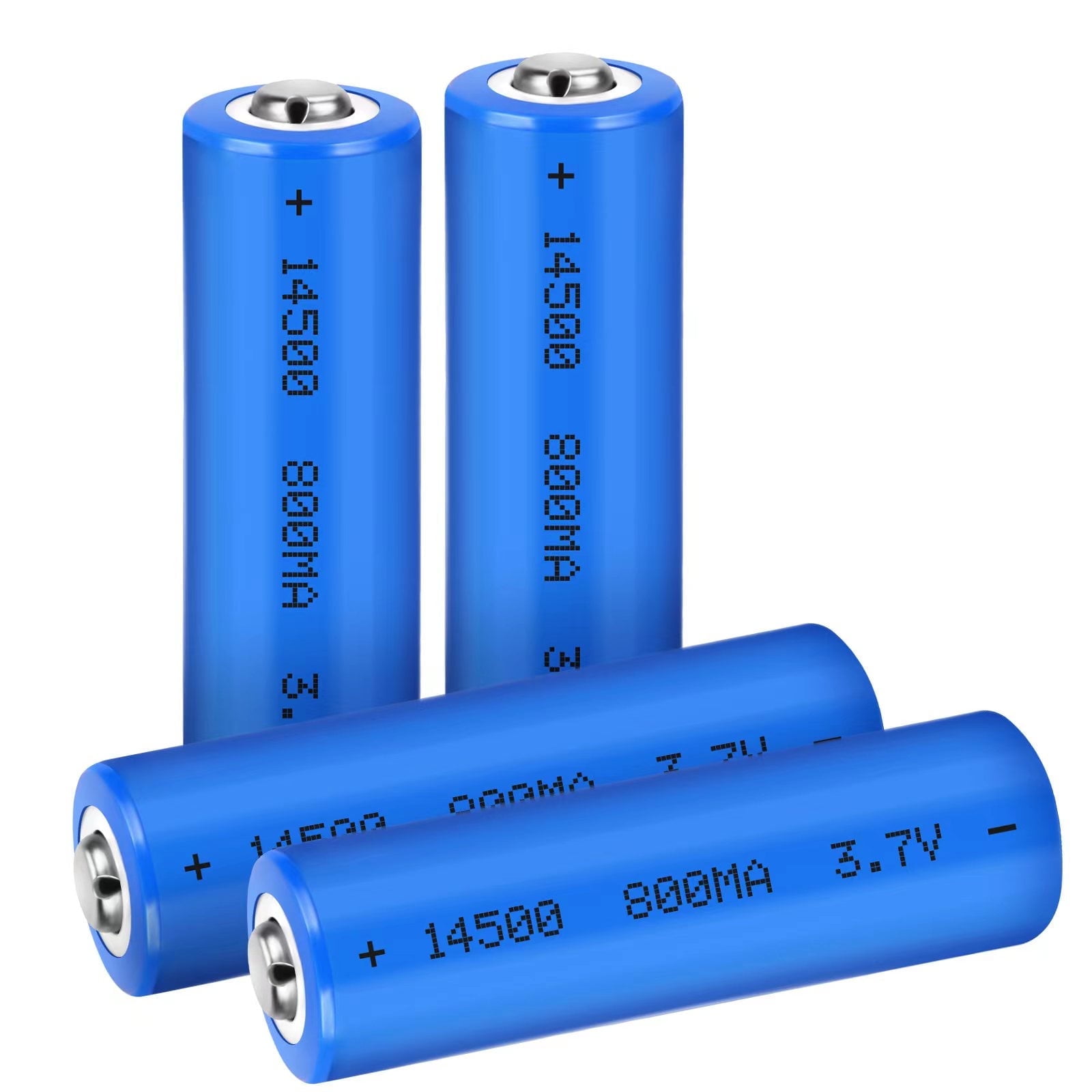 Wowpower 14500 Rechargeable 14500 Battery General Purpose Battery Set, 4 Pack