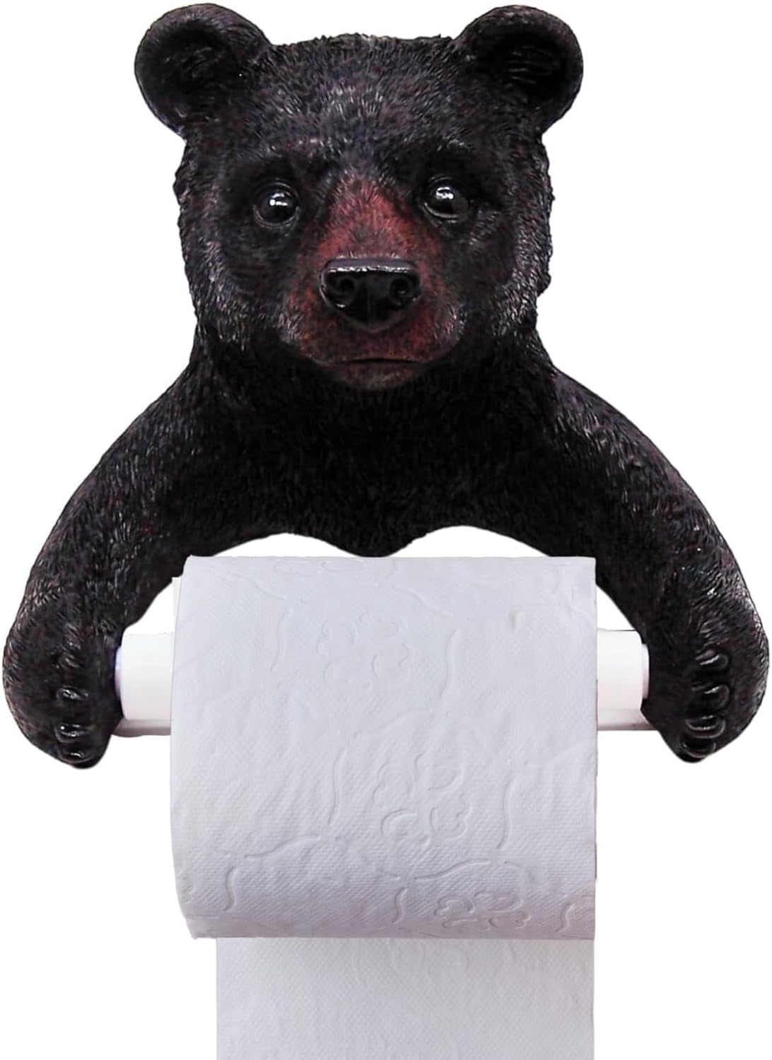 Wall Mount Lounging Black Bear Toilet Paper Tissue Holder Wall Mount Lounging Black Bear Toilet Paper Tissue Holder