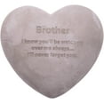 thumbnail image 1 of Wowser Brands Brother Heart Shaped Memorial Stone, Sympathy Gift, Remembrance Garden Accent, 6 inches, 1 of 4