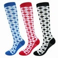 thumbnail image 1 of Wowstyle 3 Pairs Compression Socks for Women Knee High for Running Work Support Nurses Pregnancy Travel, 1 of 7