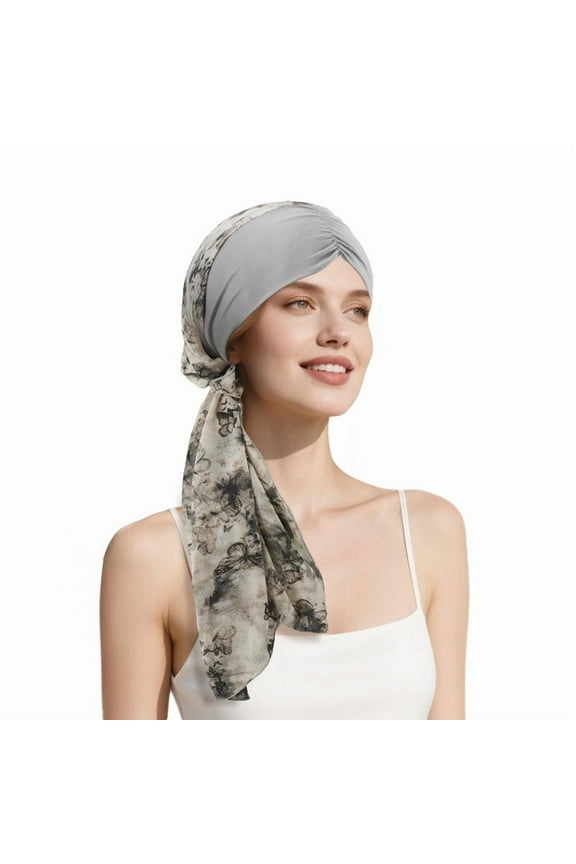 Chemo Headwear Turbans for Women Long Hair Chiffon Head Scarf Headwraps Cancer Hats