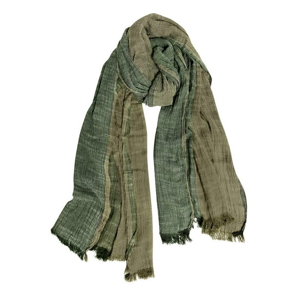 Wowstyle Color Block Linen Scarf for Men Long Neck Wraps Shawl Urbanstyle Scarf Gift for Men