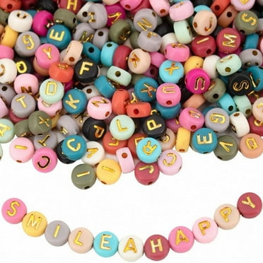 Wowstyle Decorative Alphabet Beads Keychain, Multicolor, Valentine's Day,1000 Count