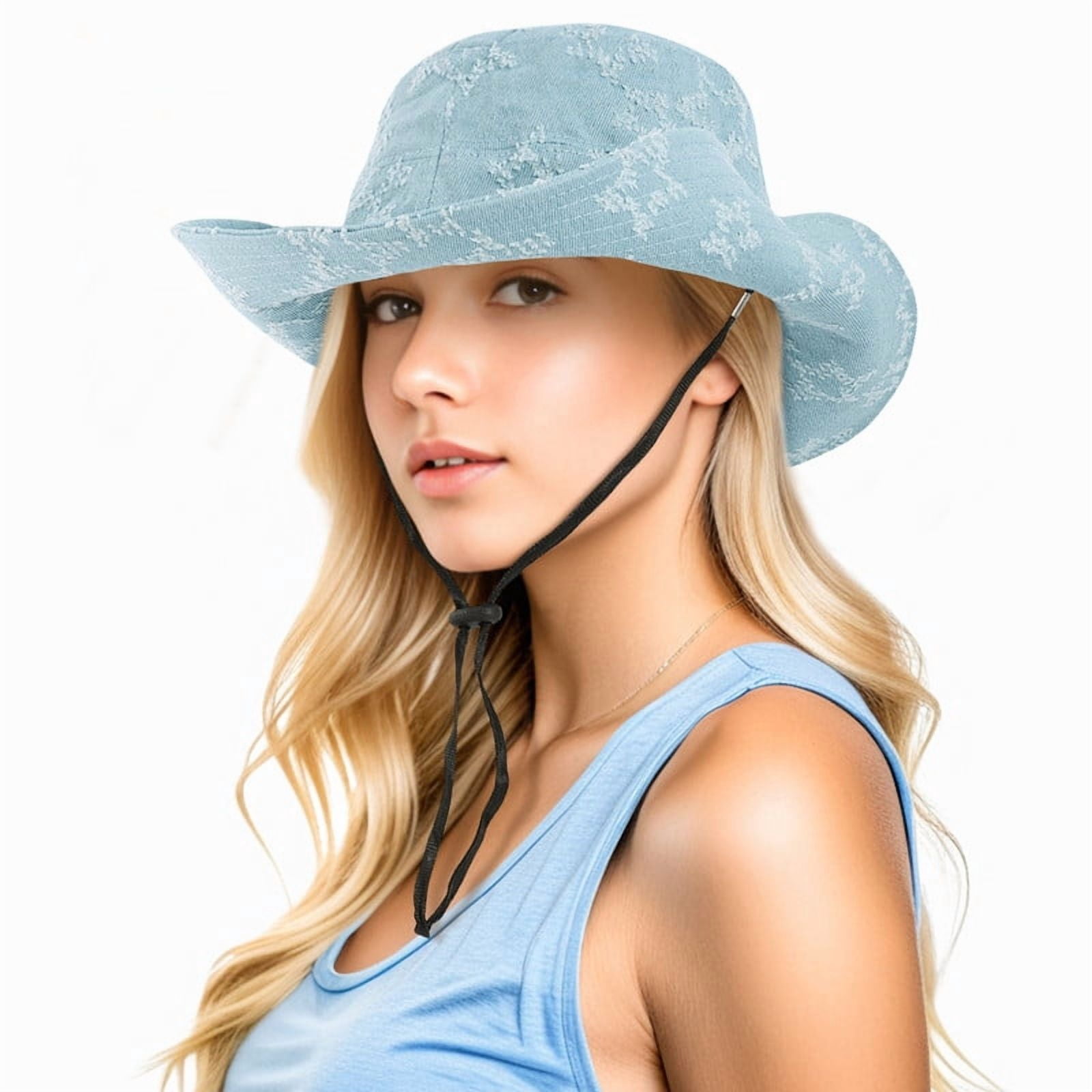 Wowstyle Denim Bucket Hat for Women Blue Jean Western  display picture 3