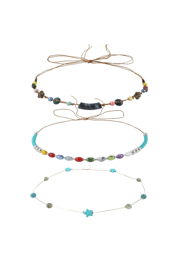 Straw Cowboy Hat Bands Women Men, Bead/Star Western Cowgirl Hat Belts, Summer Straw Sun Cap Accessories Headband