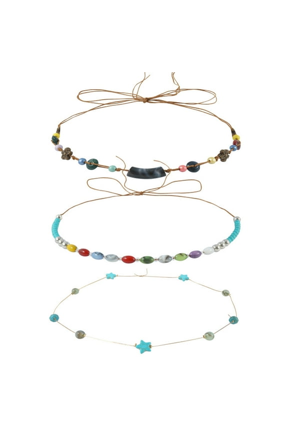 Straw Cowboy Hat Bands Women Men, Bead/Star Western Cowgirl Hat Belts, Summer Straw Sun Cap Accessories Headband