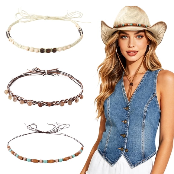 Wowstyle Straw Cowgirl Hat for Women Men Western Wide Brim Straw Cowboy Hats Summer Sun Straw Cowgirl Cap