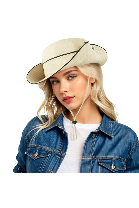 Waterproof Bucket Sun Hat for Women Foldable Bucket Hats Wide Brim Hiking Hat for Women UV Protection White One Size
