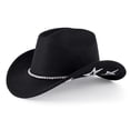 thumbnail image 1 of Wowstyle Wide Brim Cowboy Hat for Adult Men Women Cowgirl Hat with Diamond Glitter Band Western Cattleman Cowboy Rodeo Outfit for Outdoor Activities Parties Music Festive, 1 of 7