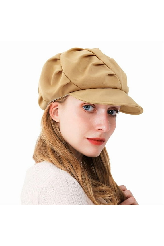 Womens Newsboy Cap Summer Beret Cap Vintage Cabbie Hat Octagonal Visor Cap for Women Girls Ladies Gift