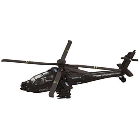 WowToyz Diecast Apache Helicopter Pullback 8" - Colors Vary
