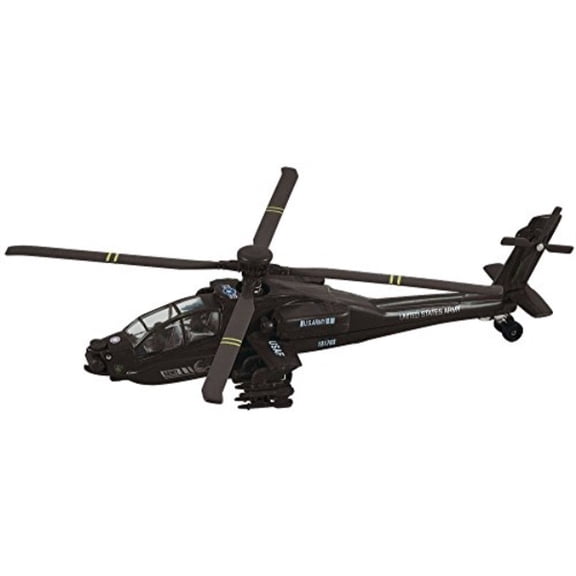 WowToyz Diecast Apache Helicopter Pullback 8" - Colors Vary