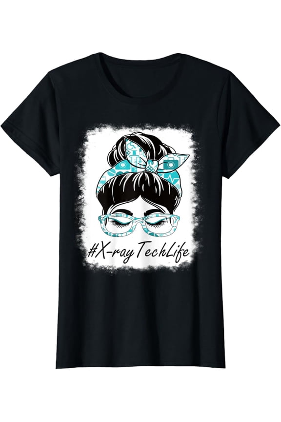 Wox-Ray Tech Messy Bun Bleached Appreciation World Health Day T-Shirt Gift For Men Women Unisex Tee, Unisex T-Shirt