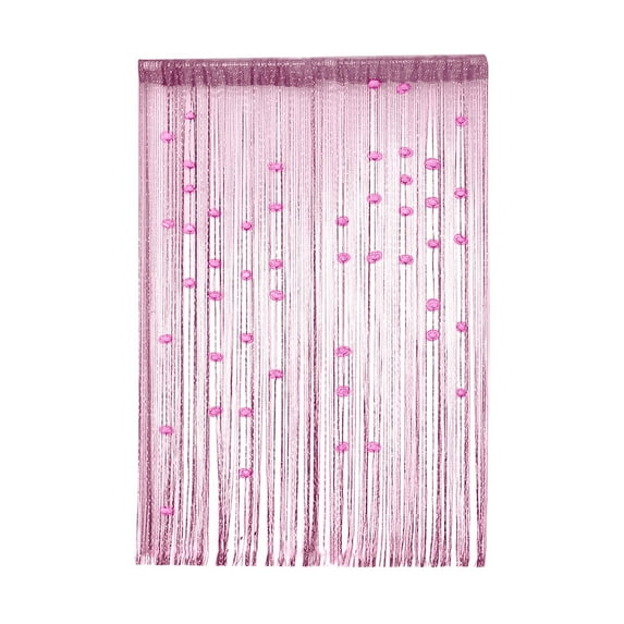 Woxinda Rose Thread Door Curtain, 2024 New Rose Beaded Curtains at The Door, Rose Hanging Beads for Doorways, Door Frame Tassel, for Home Decor Door Windows,Pink