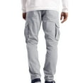 thumbnail image 1 of Wozhidaoke Cargo Pants for Men Cargo Wear Cargo Men's Full 6 Pocket Work Pants Work Pants for Men for Men Work Pants for Men Gray 2XL, 1 of 2