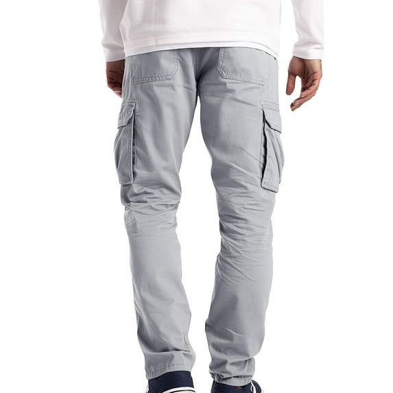 Wozhidaoke Cargo Pants for Men Cargo Wear Cargo Men's Full 6 Pocket Work Pants Work Pants for Men for Men Work Pants for Men Gray 2XL