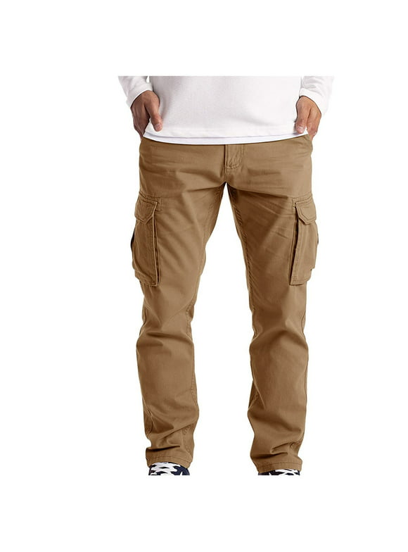 Wozhidaoke Cargo Pants for Men Cargo Wear Cargo Men's Full 6 Pocket Work Pants Work Pants for Men for Men Work Pants for Men Khaki XL