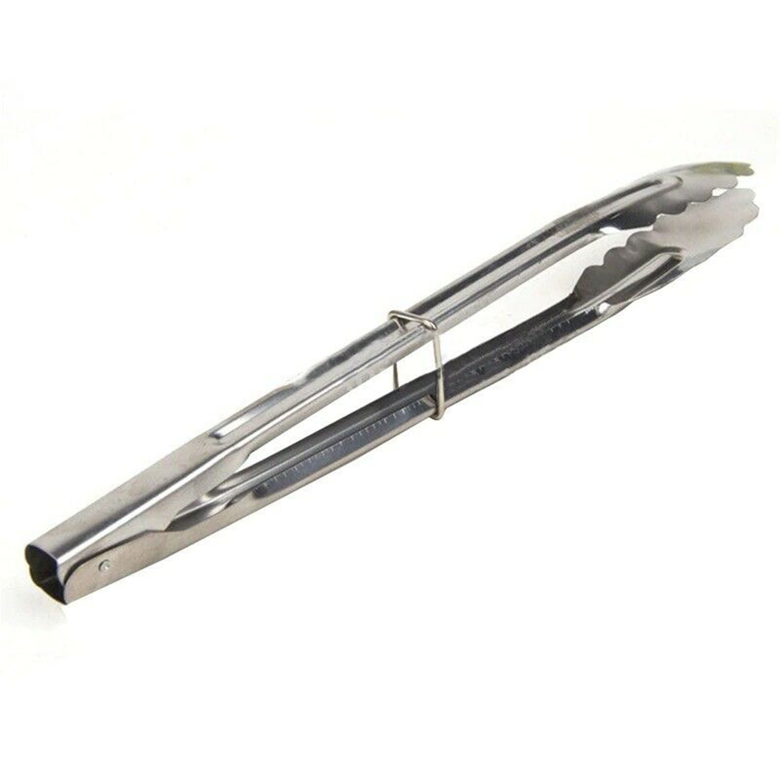 12" Stainless Steel Scalloped Edge Kitchen Tongs