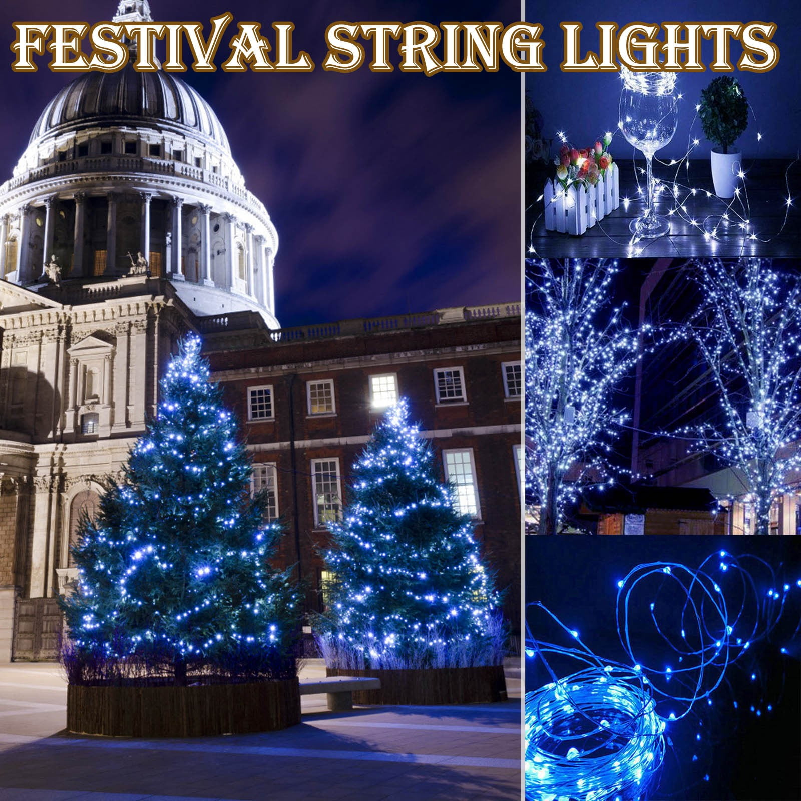 Wozhidaoke Led Strip Lightsled 5M 50Led Cell Battery Powered Silver