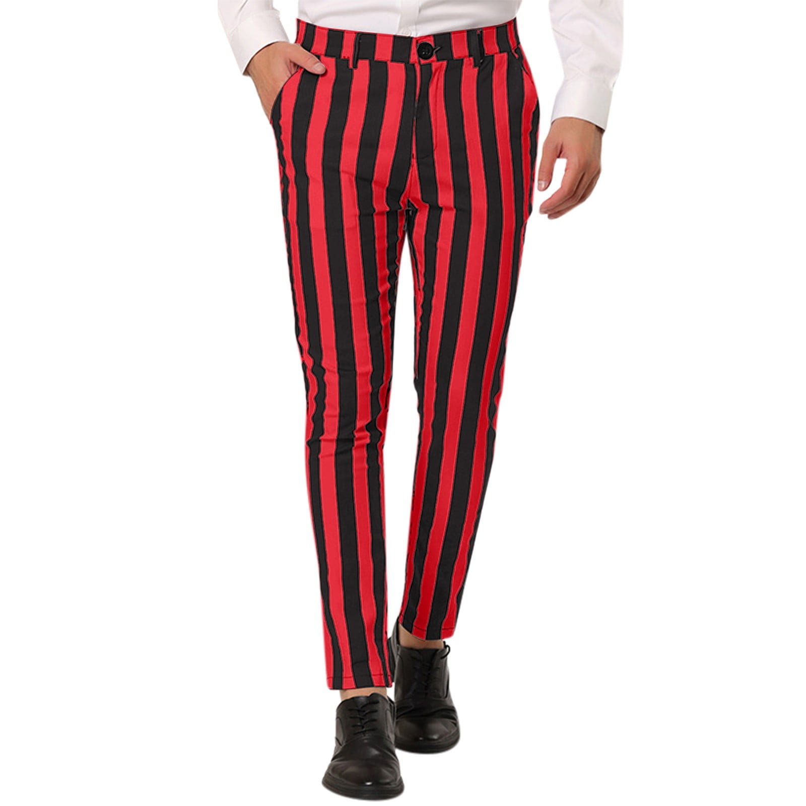 boohoo Cropped Tailored Stripe Trousers | Stripe pants outfit, Casual  striped shirt, Pants outfit men