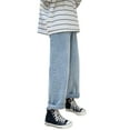thumbnail image 1 of Wozhidaoke Mens Jeans Jeans for Men Male Casual Fashion Plus Size Loose Elastic Waist Jeans Street Wide Leg Trousers Pants Baggy Jeans Light Blue 3XL, 1 of 9