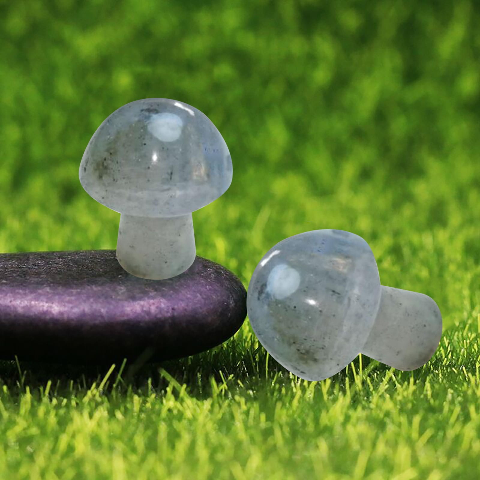 Wozhidaoke Office Decor Garden Decor Agatess Semi Preciouss Mini Small Mushroom Shape Healing